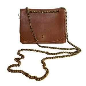 Madewell Brown Crossbody Bag with Gold Chain